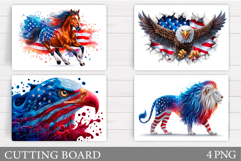 Patriotic Cutting Board Design. Patriotic Sublimation Product Image 1
