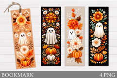 Cute Ghost Bookmark Printable. Cute Halloween Bookmark Product Image 1