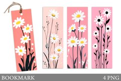 Daisy Flowers Bookmark Design. Wildflowers Bookmark Product Image 1