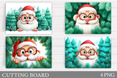 Santa Claus Cutting Board. Christmas Cutting Board Product Image 1
