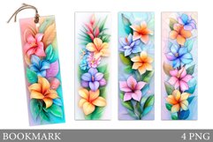 Floral Bookmark Design. Flowers Bookmark Sublimation Product Image 1