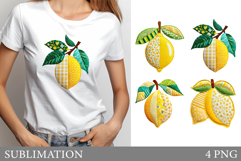 Lemon Sublimation. Lemon T-Shirt Design Product Image 1