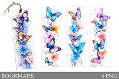 Butterflies Bookmark Design. Butterfly Bookmark Sublimation Product Image 1