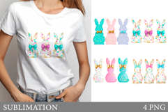 Bunny Sublimation. Cute Bunny T-Shirt Design Product Image 1
