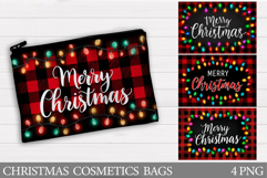 Merry Christmas Cosmetics Bag. Christmas Makeup Bag Design Product Image 1