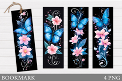 Butterflies Bookmark Design. Butterfly Bookmark Sublimation Product Image 1