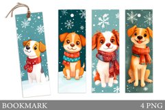Christmas Dog Bookmark. Christmas Bookmark Sublimation Product Image 1