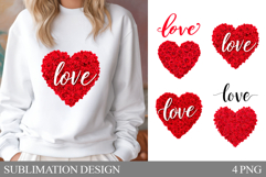 Love T-Shirt Design. Valentine Heart Sublimation Product Image 1