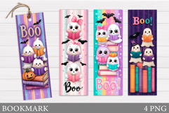 Halloween Ghost Bookmark. Halloween Bat Bookmark Design Product Image 1