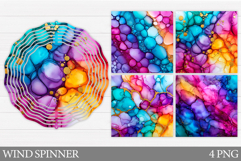 Abstraction Wind Spinner. Abstract Wind Spinner Sublimation Product Image 1