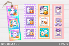 Cute Ghost Bookmark Printable. Cute Halloween Bookmark Product Image 1