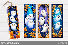 Cute Ghost Bookmark Design. Halloween Bookmark Printable Product Image 1
