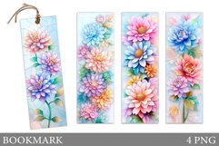 Flowers Bookmark Design. Floral Bookmark Sublimation Product Image 1