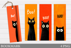 Halloween Cat Bookmark Design. Cute Halloween Bookmark Product Image 1