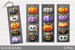 Halloween Pumpkin Bookmark. Halloween Bookmark Printable Product Image 1