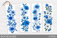 Daisy Flowers Bookmark. Floral Bookmark Sublimation Product Image 1