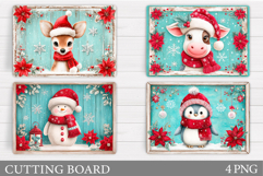 Christmas Animals Cutting Board. Christmas Cutting Board Product Image 1