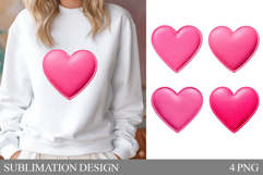 Valentine Heart Sublimation. Valentine Heart T-Shirt Design Product Image 1