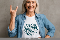 In My Healing Era Self-Care Quote Mental Health Shirt Design Product Image 2