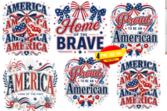 Patriotic USA Sublimation Design, Fourth of July Retro PNG Product Image 1