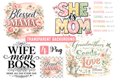 She is mom Christian Birble Sublimation Design,Mother's Day Product Image 1