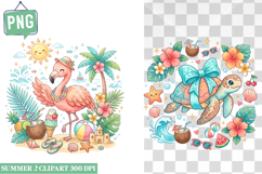 Summer Whimsical Clipart,Summer png,Beach Sublimation png Product Image 1