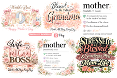 Mother's Day Sublimation Designs,Mom Sublimation Png,MOM SVG Product Image 1