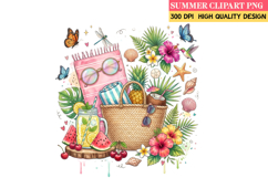 Summer Whimsical Clipart,Summer png,Beach Sublimation png Product Image 1