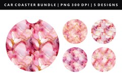 Alcohol Ink Keychain And Car Coaster Sublimation Design Product Image 1