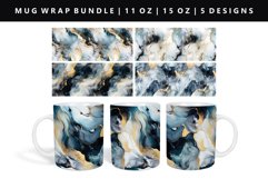 Alcohol Ink 11oz, 15oz Mug Sublimation | Mug Wrap PNG Product Image 1