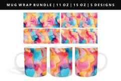 Alcohol Ink 11oz, 15oz Mug Sublimation | Mug Wrap PNG Product Image 1