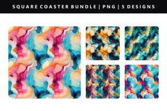 Alcohol Ink Square Coaster Design | Square Coaster PNG Product Image 1