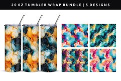 Alcohol Ink 20oz Tumbler Wrap | Sublimation PNG Design Product Image 1
