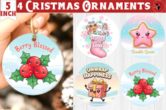 Cute Christmas ornament bundle| Kawaii Pink Xmas Product Image 14