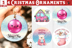 Cute Christmas ornament bundle| Kawaii Pink Xmas Product Image 17