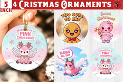 Cute Christmas ornament bundle| Kawaii Pink Xmas Product Image 19