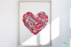 Latch Hook Yarn Crochet Hearts PNG Product Image 2