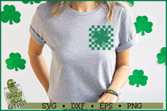 4 Leaf Clover Checkerboard SVG File Product Image 3