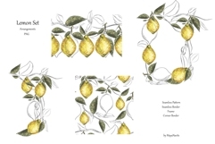 Acrylic Lemon Pattern, Frames, Elements Product Image 5