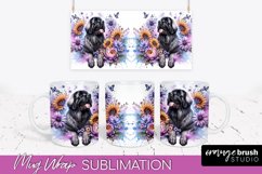 Leonberger Mug Wrap Dog Sublimation Floral PNG Product Image 1