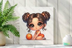 Little Girl With Gym Sublimation Clipart Product Image 2
