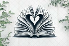 Love Book Sublimation Clipart Product Image 1
