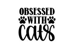Obsessed With Cats SVG Cut File Product Image 1