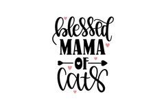 Blessed Mama Of Cats SVG Cut File Product Image 1