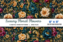 Luxury Floral Flowers Backgrounds JPG Product Image 1