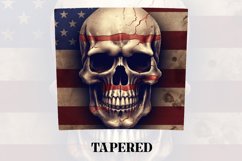 3D Skull Tumbler Wrap | 3D Patriotic Tumbler Wrap Product Image 3