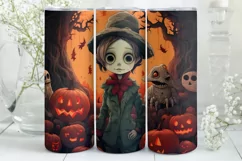 Creepy Halloween Tumbler Wrap PNG | Halloween Tumbler Wrap Product Image 4