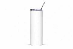20oz Skinny Tumbler Mockup Full wrap | Full view wrap mockup Product Image 4
