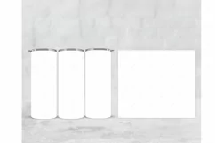 20oz Skinny Tumbler Mockup Full wrap | Full view wrap mockup Product Image 4