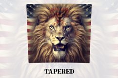 3D Lion Tumbler Wrap | 3D Patriotic Tumbler Wrap Product Image 3